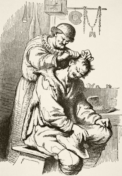 A doctor performing an operation, from 